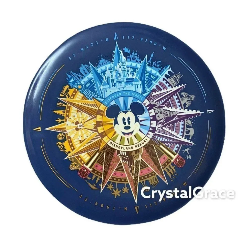 Disney Parks Disneyland Dessert Plate Mickey Compass Ferris Wheel California NEW